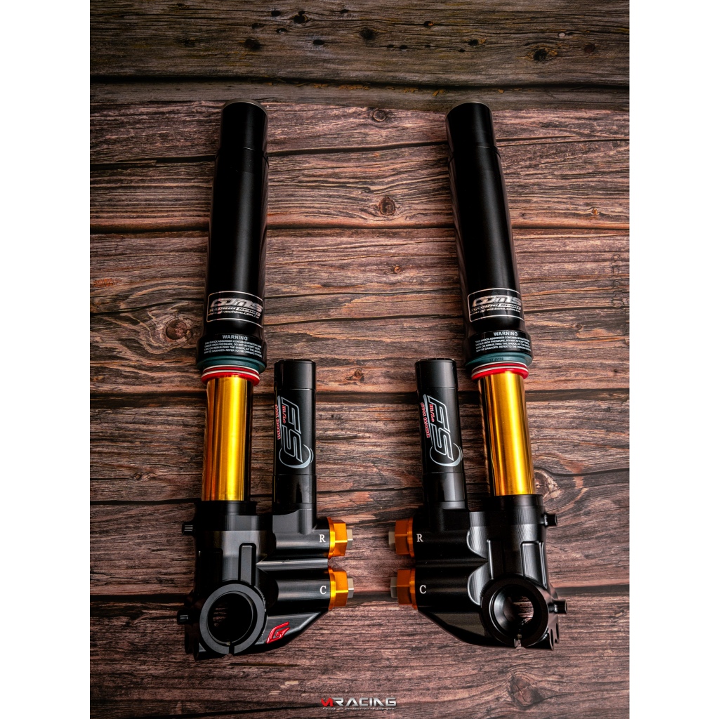 【炫富精品】智杰 GJMS FS-X 頂級倒叉組 前避震器 含鋁合金專用三角台 | 蝦皮購物
