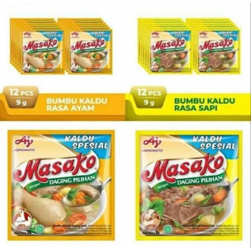 MASAKO RASA AYAM 雞肉調味粉 & MASAKO RASA SAPI 牛肉調味粉 12x9g | 蝦皮購物