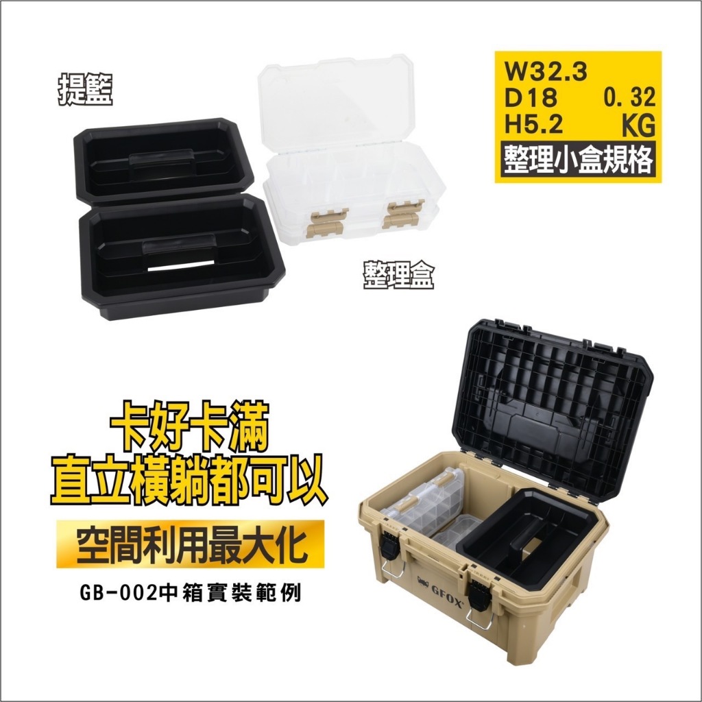 GFOX GB-006系統工具箱耐衝擊快扣堆疊式工具箱推車露營【626番職人倉庫
