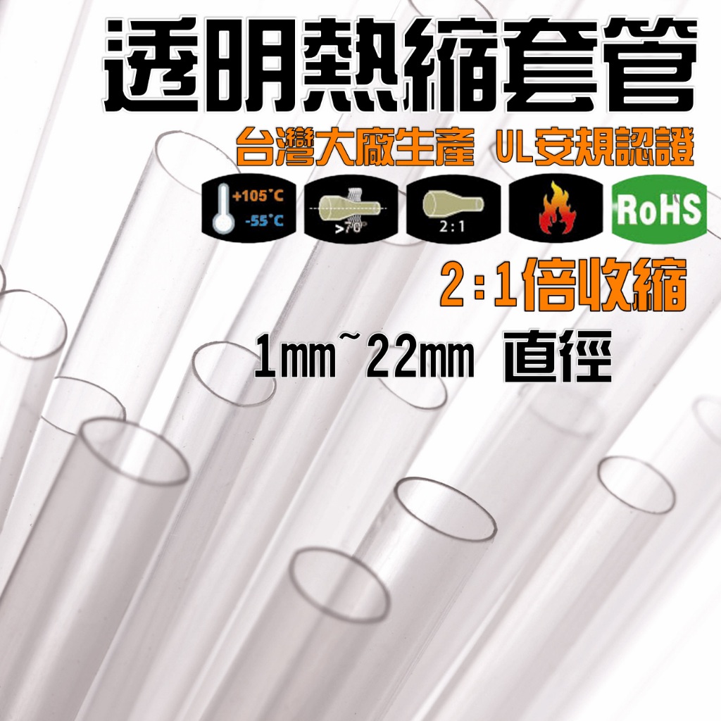 🔥含稅附發票 #透明熱縮套管 #熱縮管 熱縮膜 #熱縮套 防水套 絕緣套 #防水 端子管 2:1收縮率 | 蝦皮購物