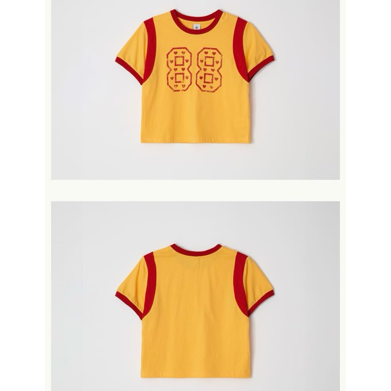 [RONRON] LINGER HEART 88 CROP Tシャツ★新作・24SS★韓国★ RONRON] LINGER HEART 88 CROP Tシャツ☆新作・24SS☆韓国