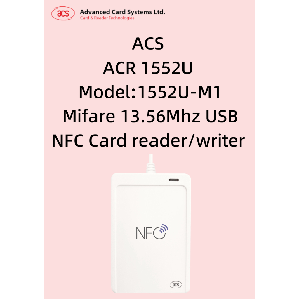 ACR1552U - Lector USB NFC IEC14443A/B, compatible con protocolo ISO15693, interfaz USB tipo A