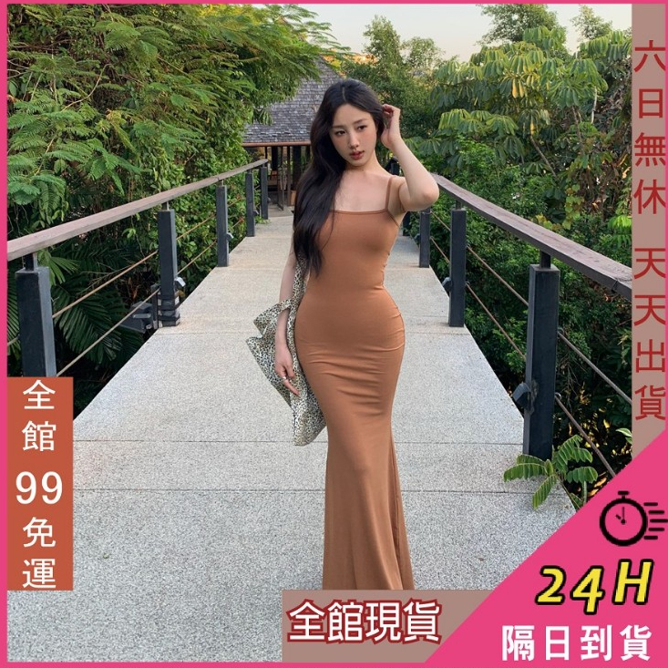 ［特價$219→$175］【壓紋機能】優雅收腰連身裙