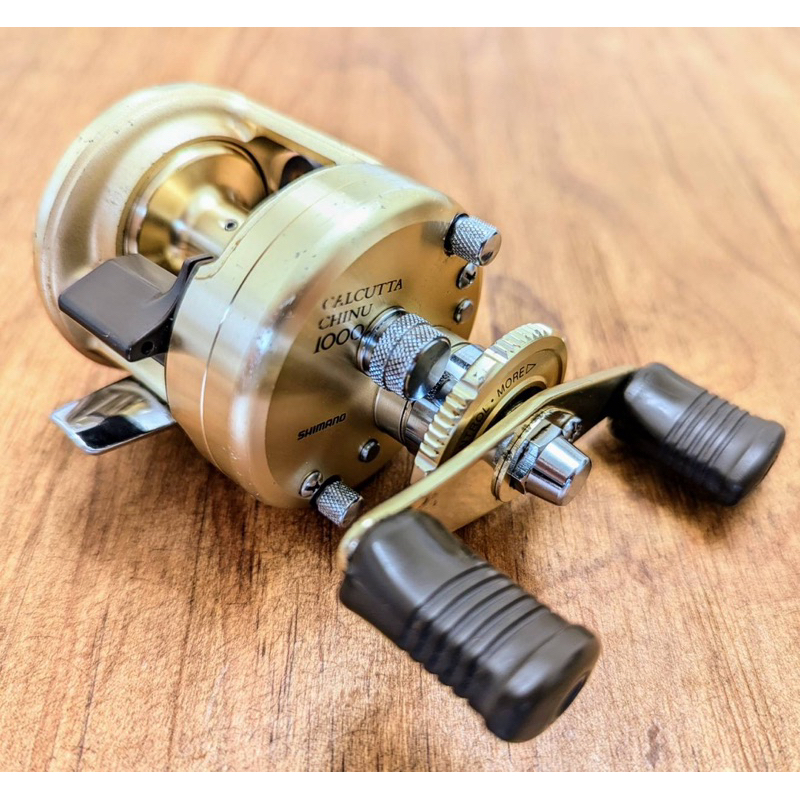 二手shimano calcutta chinu 1000 金康黑康兩軸式黑鯛捲線器岸拋管理池