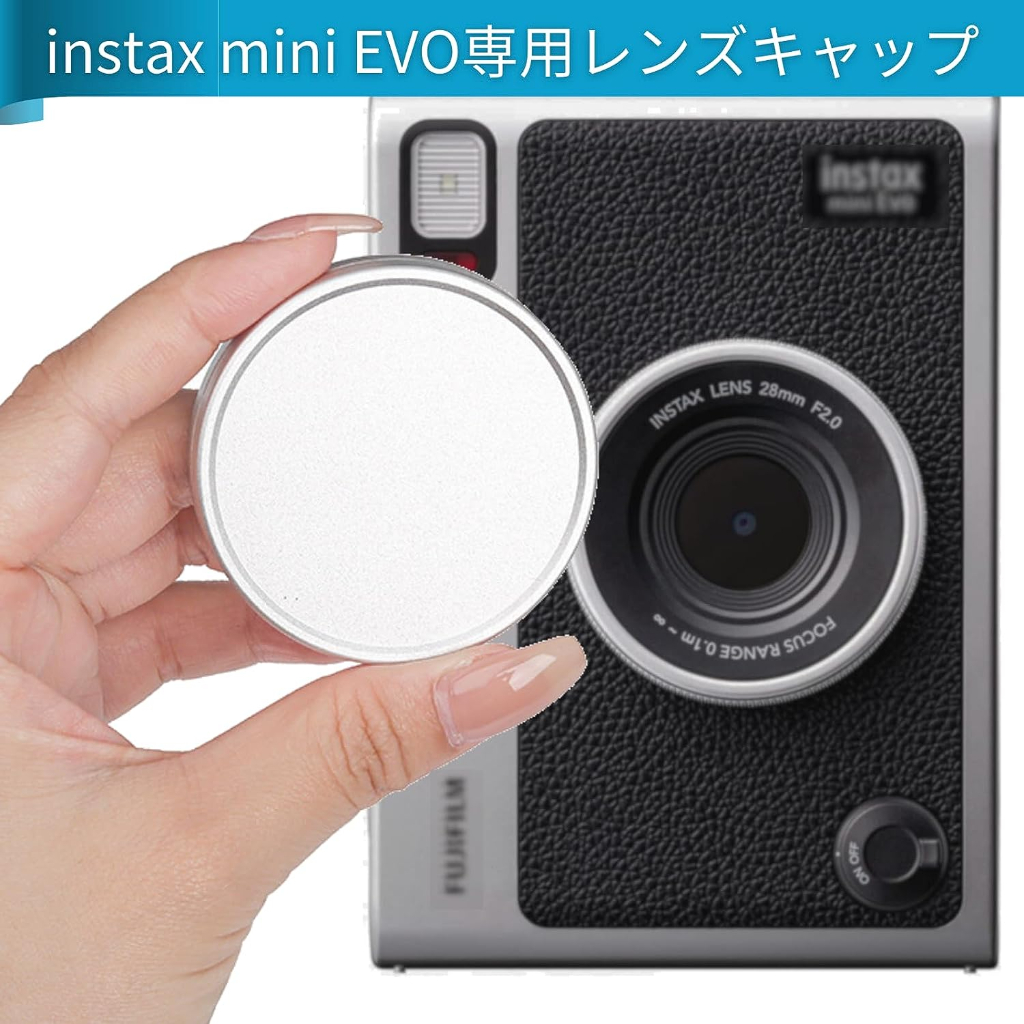 現貨馬上出instax mini evo 專用金屬鏡頭蓋鋁合金絨面處理防止內部劃傷