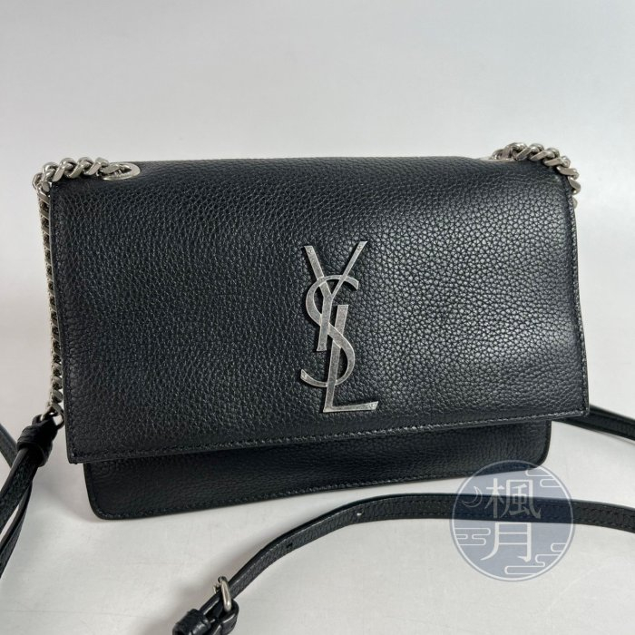 SAINT LAURENT PARIS Shoulder Bag 515822 Chain bag leather Black Silver –