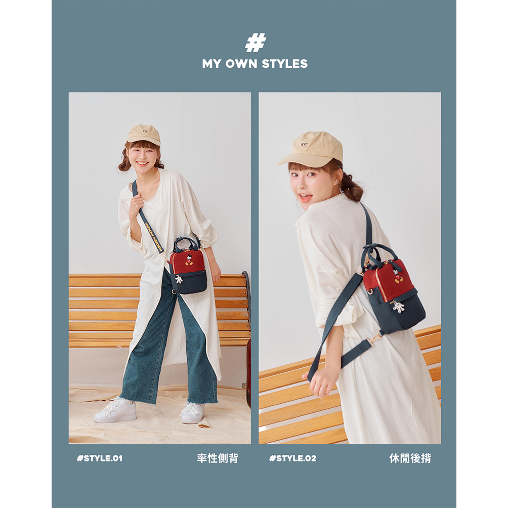 Disney 迪士尼後背包休閒米奇兩用後背包雙肩包休閒包童包兒童包PTD22  