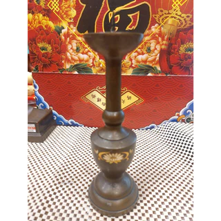 古置物，古燭台，古董品，極細工，古美術高14.5重140克 古置物，古燭台，古董品，極細工，古美術高14.5重140克