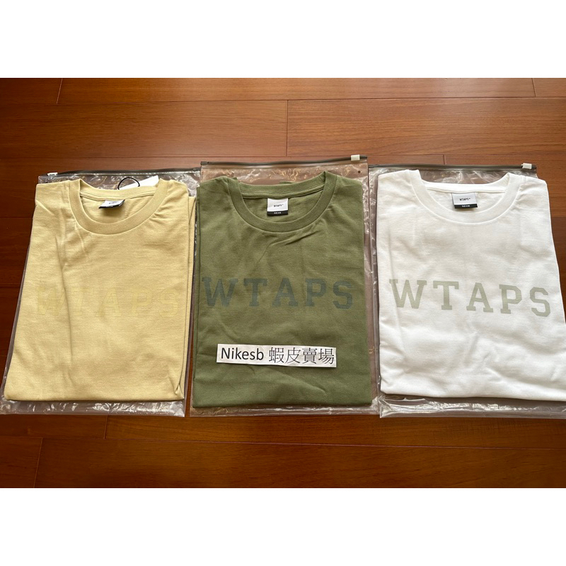 全新現貨白色/軍綠S、L號23SS WTAPS College / SS / Cotton 字體短TEE