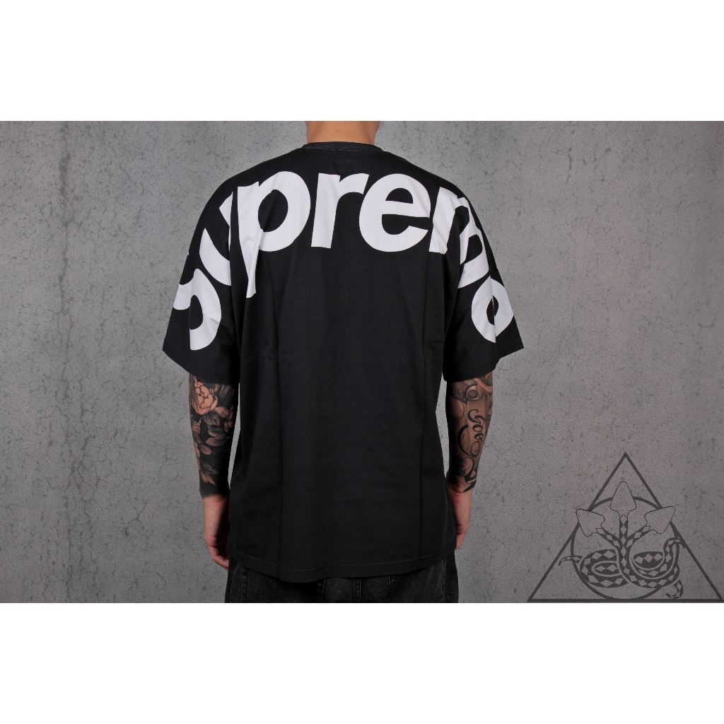 supreme bleed logo top tee M 白-