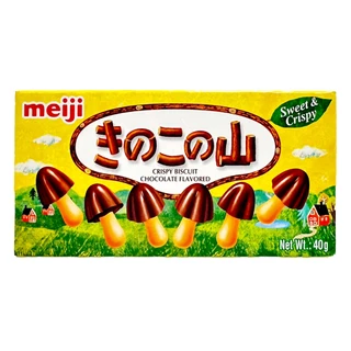 meiji明治 香菇造型餅乾-巧克力口味(盒裝) 40g【Donki日本唐吉訶德】