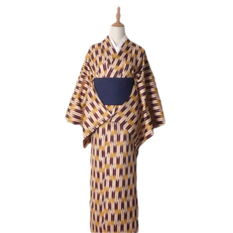 🇯🇵👘B【漸層矢羽箭柄】日本正統小紋和服｜復古優雅風・正式場合推薦款👘和服｜浴衣｜腰帶｜肌著｜草履｜和裝小物｜東京淺草 | 蝦皮購物
