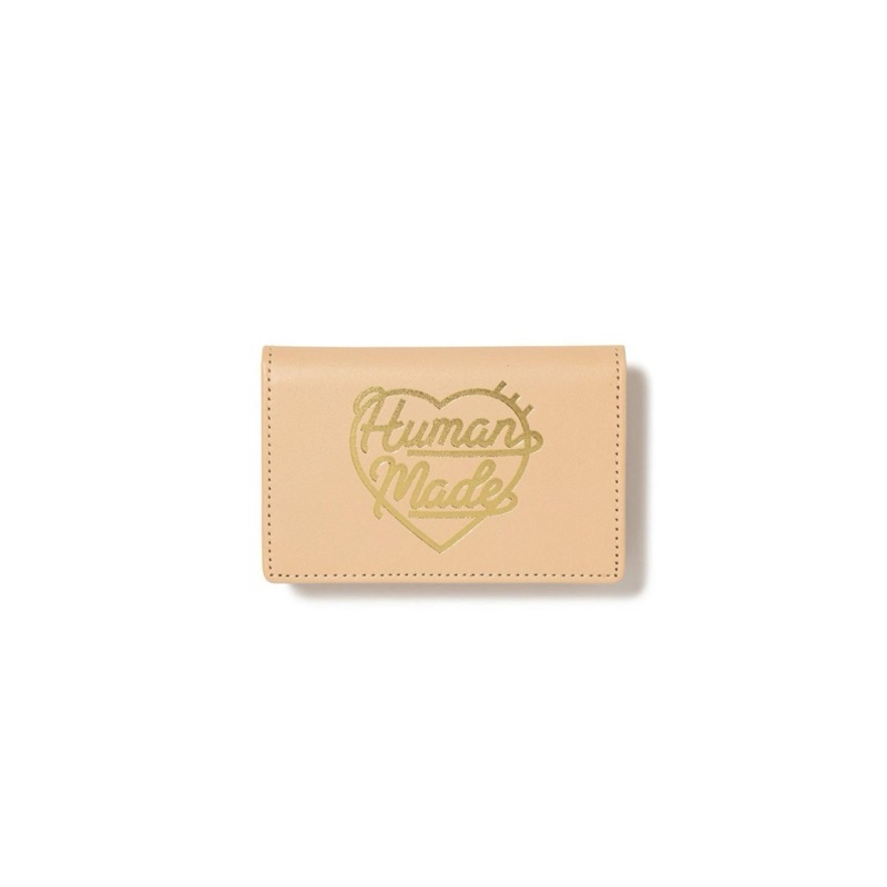 HUMAN MADE LEATHER WALLET BEIGE HUMAN MADE LEATHER 言い尽くせ ZIP