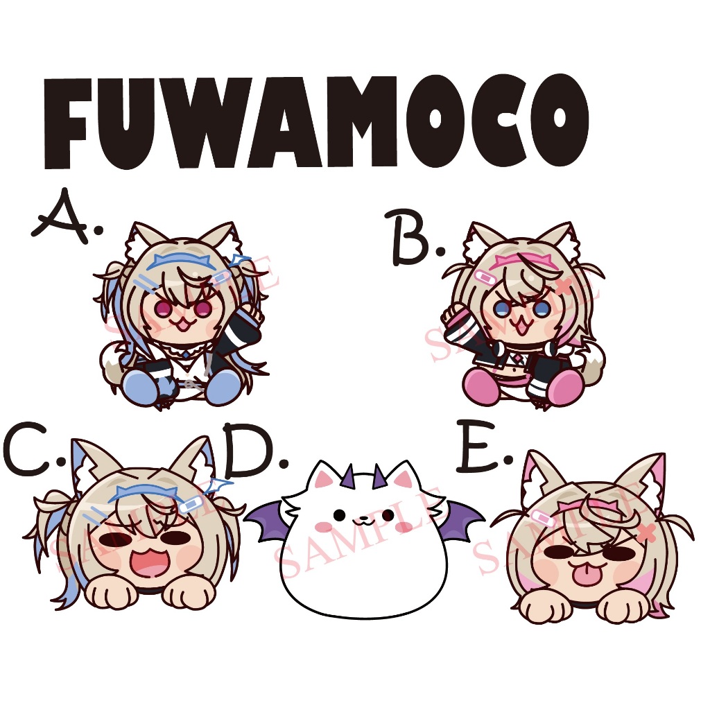 ~出清小屋~現貨全新 hololive ホロライブ FUWAMOCO 防水 貼紙 痛貼 車貼 萬用貼 | 蝦皮購物