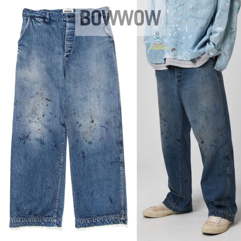 BOW WOW 23AW USN DENIM TROUSERS 水洗做舊長褲休閒褲牛仔褲| 蝦皮購物