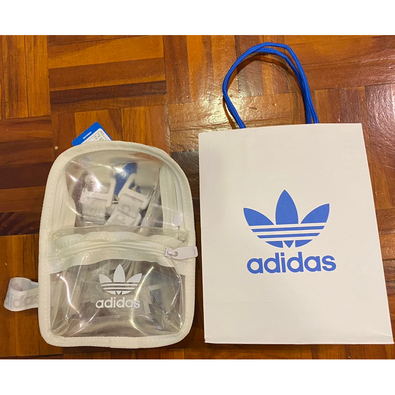 全新 adidas originals 透明小後背包 H51001 附贈紙袋