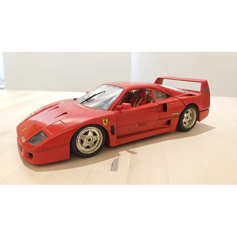 Coche miniatura Ferrari F40 1/18 Burago Bburago rojo 1:18 - Coches-miniaturas.es