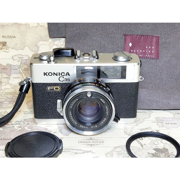 【跳蚤小舖子】Konica C35 FD 38/1.8 旁軸七劍之櫻花盛雪Auto S3的日本國內版