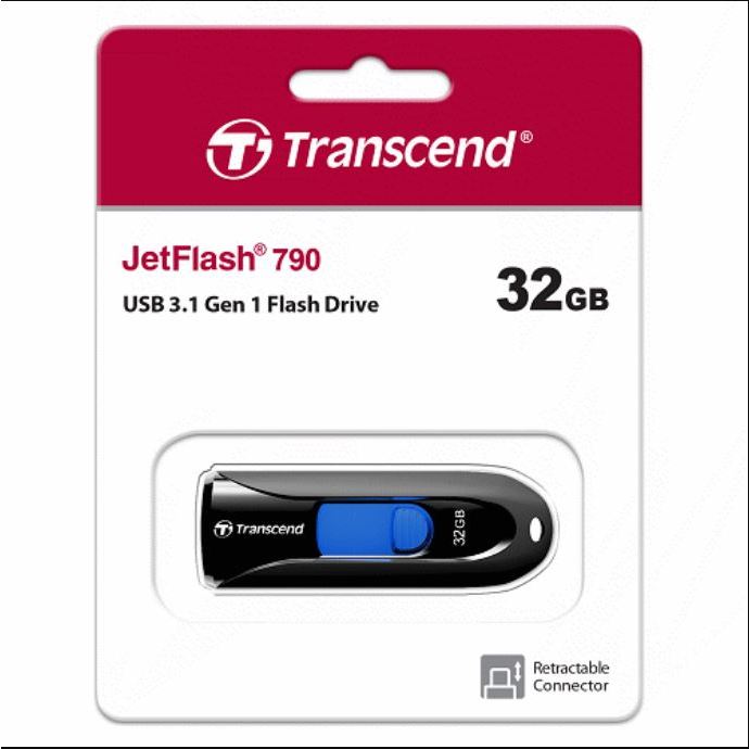 TRANSCEND 創見 JetFlash 790 USB 3.1 Gen1 無蓋設計,吊飾孔(黑)隨身碟/457437 | 蝦皮購物