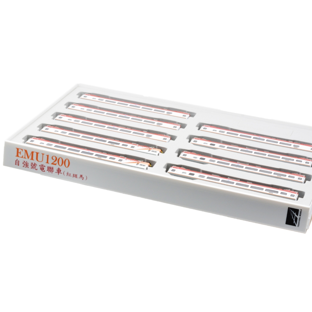 鐵支路N VM3007 EMU1200 紅斑馬號自強號電聯車9輛裝全編組1/150 鐵支路N VM3007 EMU1200 紅斑馬號自強號電聯車9輛裝全編組1/150