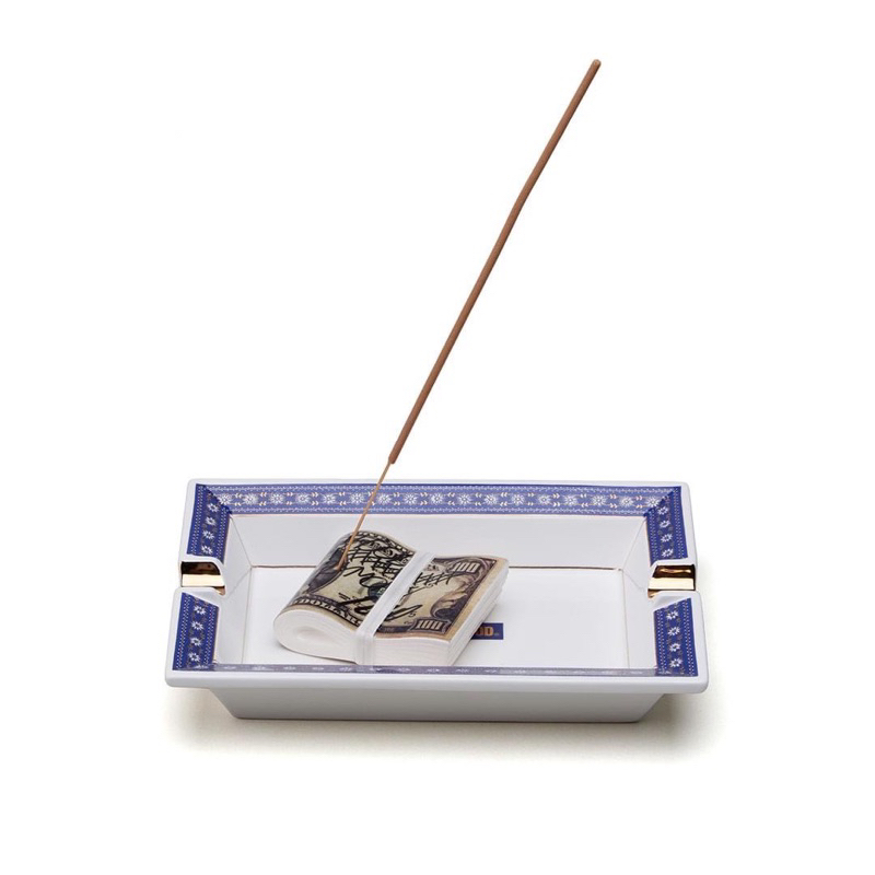 NEIGHBORHOOD SQUARE INCENSE TRAY お香 Neighborhood Men's Square Incense Tray in Navy Neighborhood