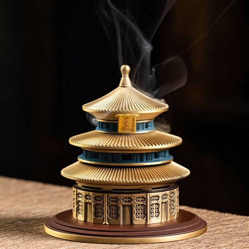 茶王商店】北京天壇銅香爐匠人手作銅香爐天檀香爐手工香爐線香爐