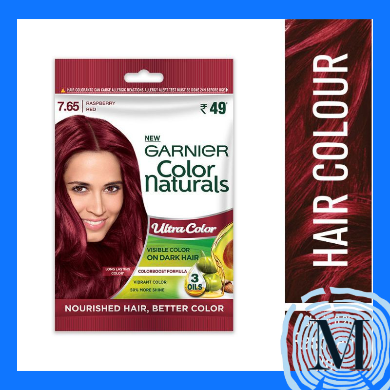 Garnier Color semir rambut pewarna MKBT89 RASPBERRY RED | 蝦皮購物