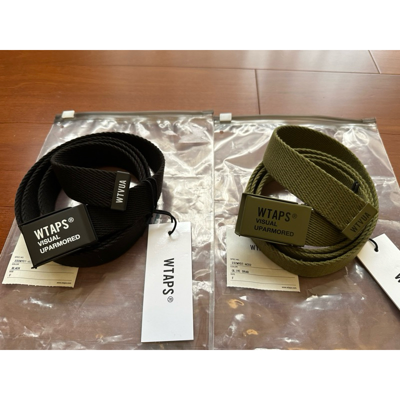 全新現貨黑色/軍綠色23AW WTAPS GIB / BELT ACRYLIC FORTLESS 帆布腰帶