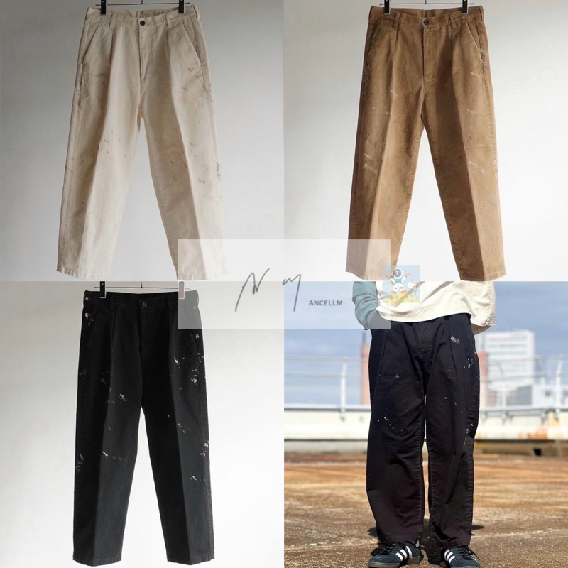 ANCELLM 24SS PAINT CHINO TROUSERS 水洗潑墨做舊長褲休閒褲