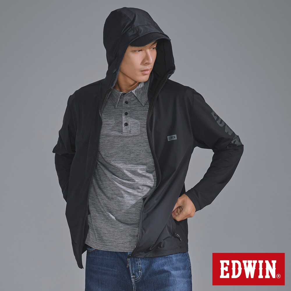 EDWIN 男款 涼感系列 防曬外套(黑色) | 蝦皮購物