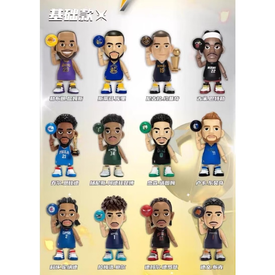 騎士風~ 王牌化身 星耀系列 NBA 公仔 CURRY BUTLER ZION | 蝦皮購物