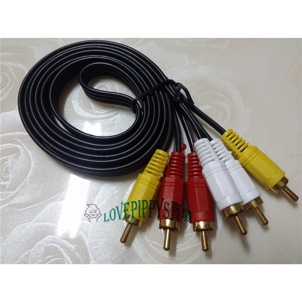 全新紅白黃AV訊號端子線1.5M 3RCA 對3RCA 梅花對梅花影像訊號