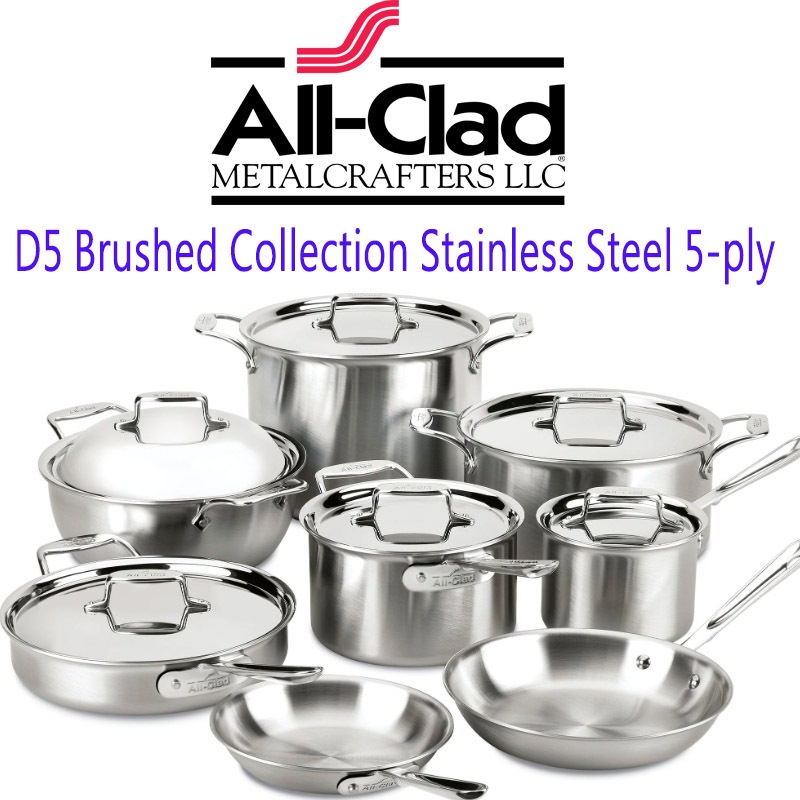 美國All-Clad D5 BRUSHED COLLECTION 五層拉絲不銹鋼鍋單柄醬汁鍋湯鍋