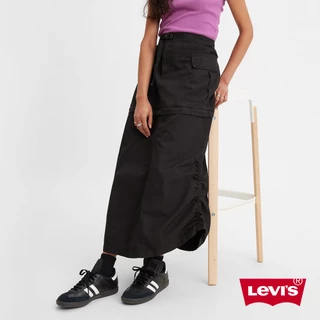 Levis 高腰可拆式工裝長、短裙 / 腰間調節帶 / 隕石黑 女款 A5973-0000 熱賣單品