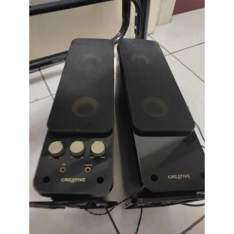 主喇叭故障爆音或無聲 副喇叭正常 零件品Creative GigaWorks T40II MF1615 1616 小臥 | 蝦皮購物
