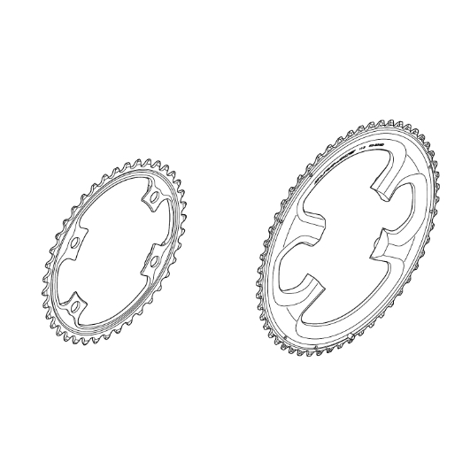 Plateau Shimano Dura-Ace 50T – Pour FC-M9000 (50x34) – Neuf – Japon