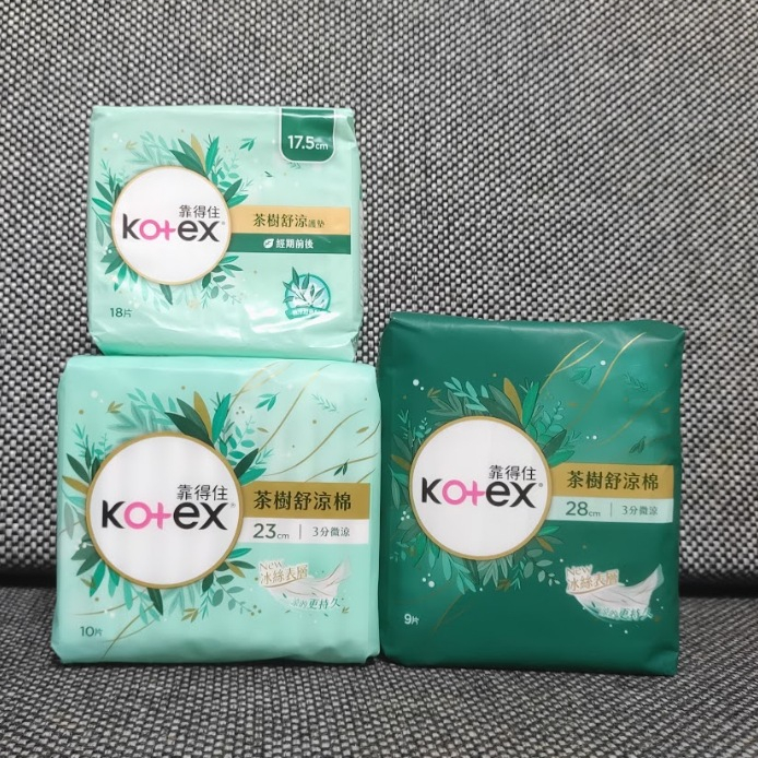 kotex 靠得住 茶樹舒涼棉23cm(10片or7片)/28cm(9片or6片) | 蝦皮購物