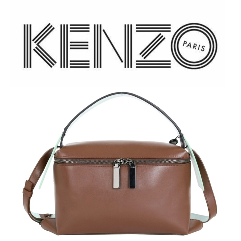 KENZO - Rizo Small Hobo 2wayバッグ Kenzo Rizo Small Bag 義大利製??KENZO Rizo 撞色拼接小牛皮兩