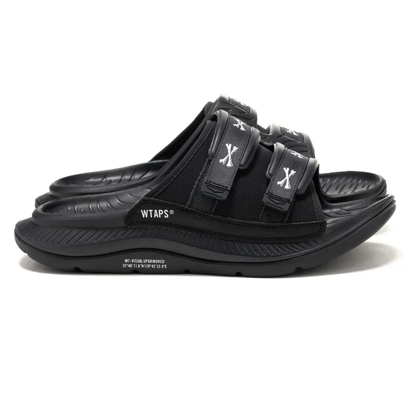 HOKA Ora Luxe x WTAPS BONES 黑白骨頭休閒拖鞋【1155398-JLC