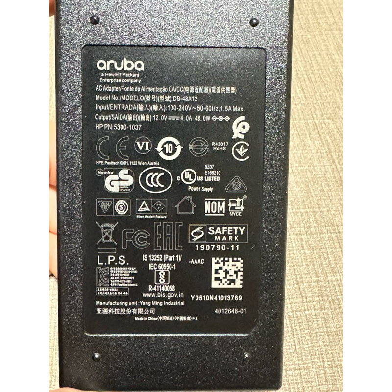 Aruba R3K00A 12V 4A 48W IAP 300 303 500 510 適用 原廠變壓器 | 蝦皮購物