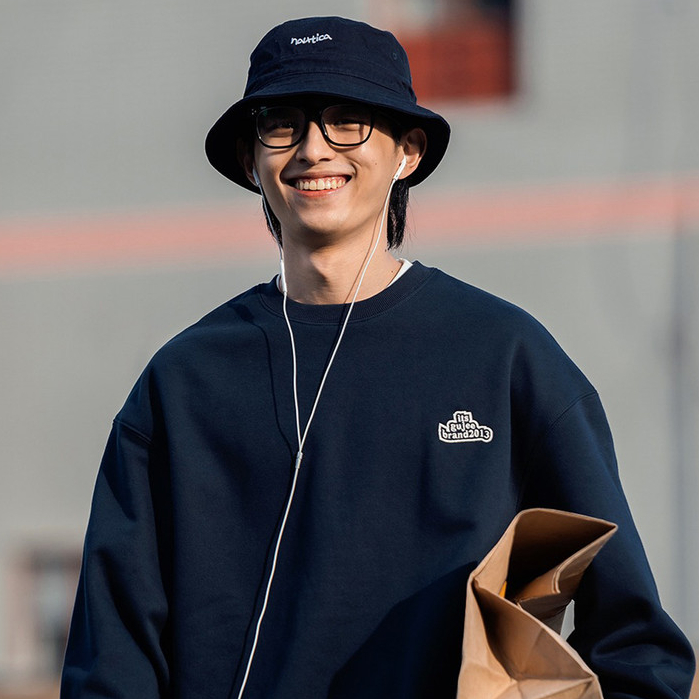 ［特價$149→$119］男裝磨毛LOGO長袖衛衣
