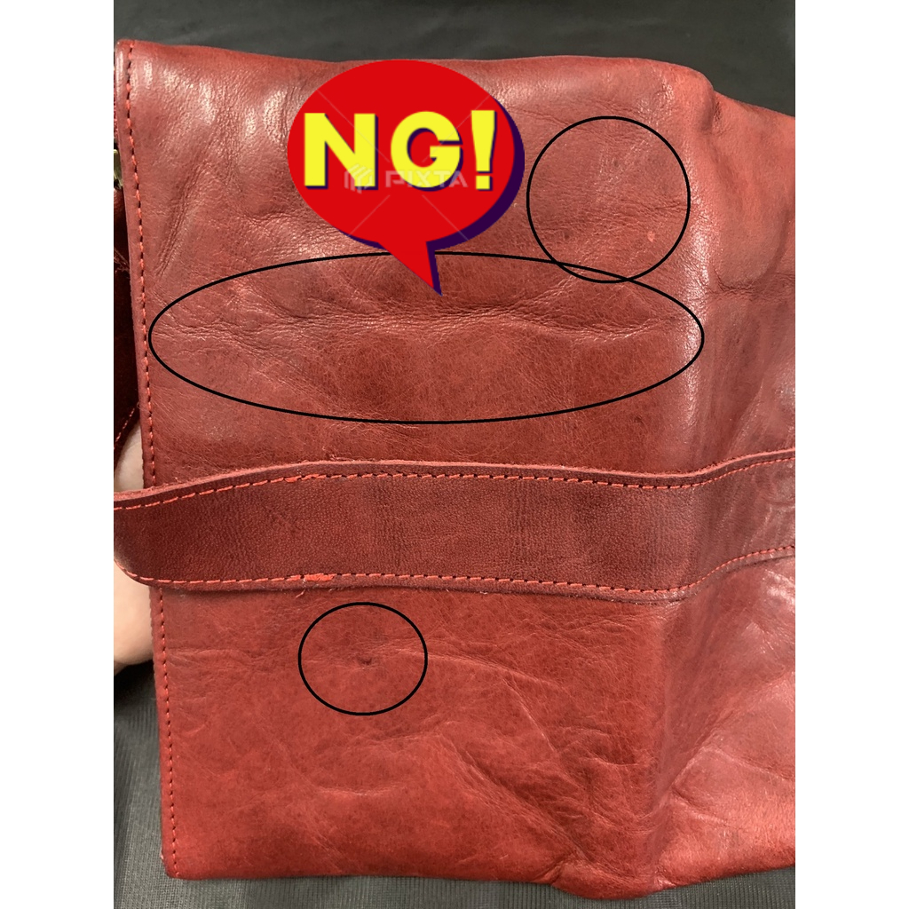 NG商品』原價$1380 【全新】2R 復古細紋牛皮Retro自然揉捏插釦長