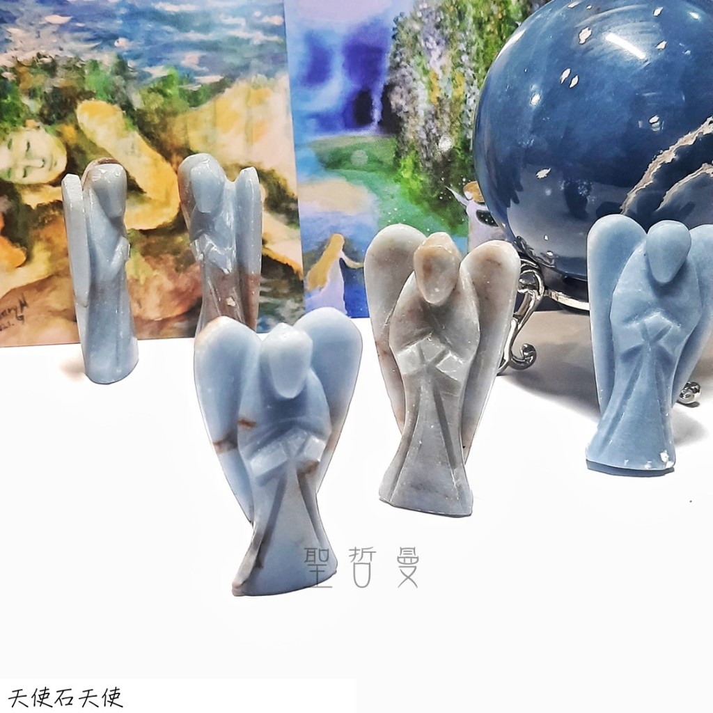 天使石天使(Angelite) 雕件/擺件 ~提升靈性意識、直覺及溝通技巧 | 蝦皮購物