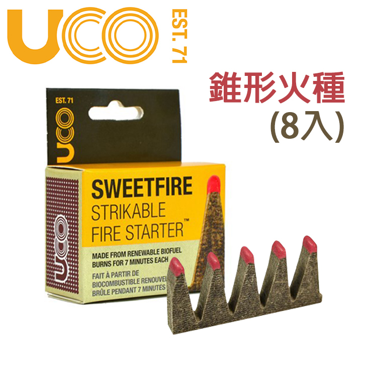 美國 UCO 火種 (8入) 火柴 極堅固燃燒7分鐘錐形火種 環保 再生生物燃料 防風火種 南港露露 | 蝦皮購物