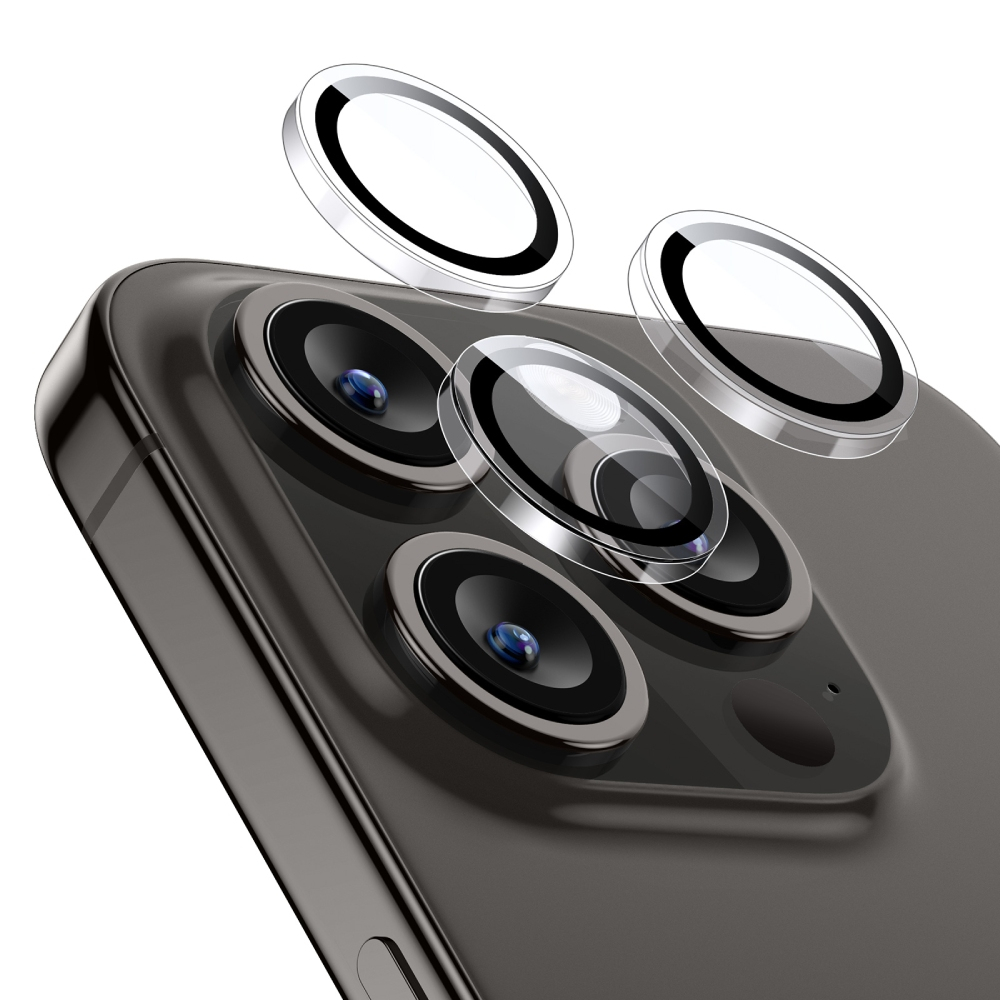 ESR 億色 防窺黑邊滿版 iPhone 15 Pro Max 6.7 吋 (2023) 高透鋼化玻璃貼3片組 - 附贈鏡頭貼2組 + 貼膜神器
