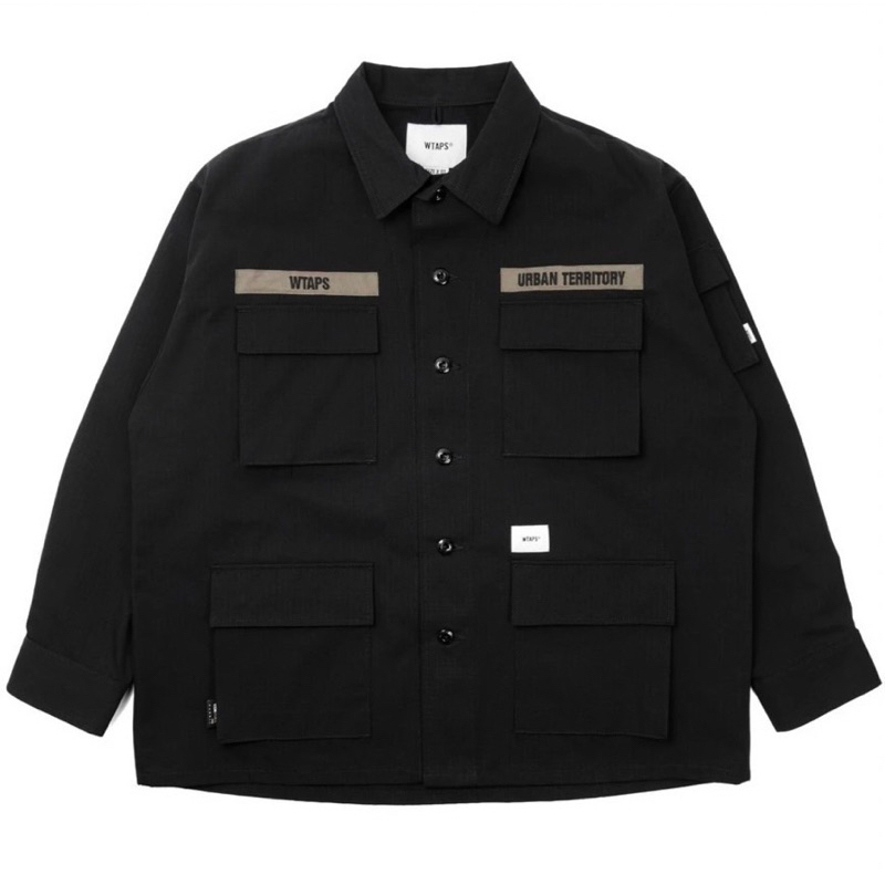 WTAPS #JUNGLE #LS #四口袋#口袋#襯衫#外套#黑#202WVDT-SHM01 WTAPS #JUNGLE #LS #四口袋#口袋#襯衫#外套#黑#202WVDT-SHM01