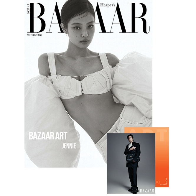 微音樂💃 現貨10/6發刊韓國雜誌BAZAAR KOREA 2023.10 封面JENNIE