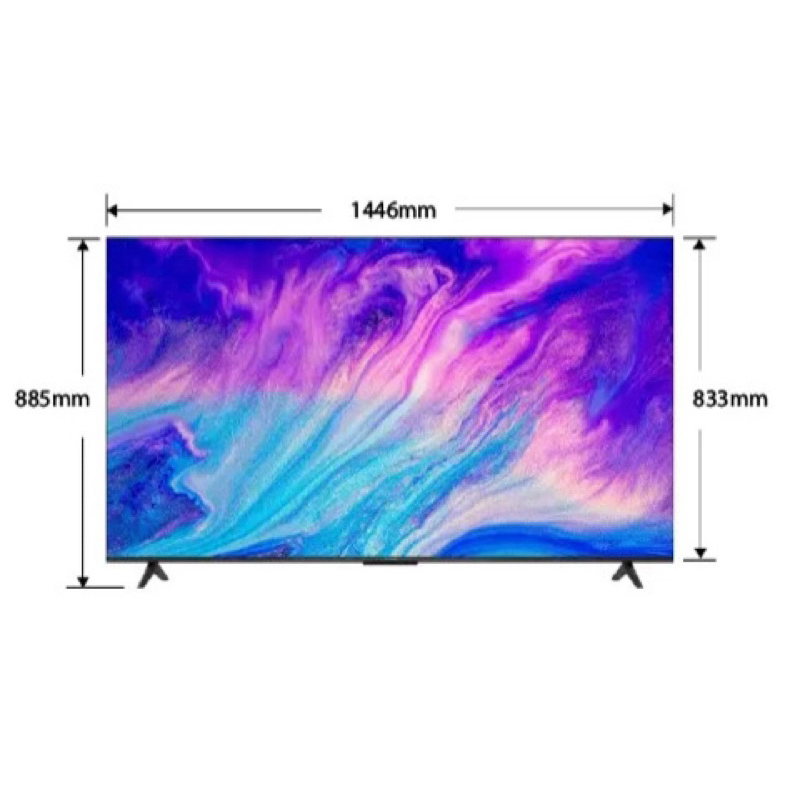 iFFALCON雷鳥 65型Google TV 4K HDR智慧聯網顯示器 iFF65U62 送桌上型安裝 | 蝦皮購物