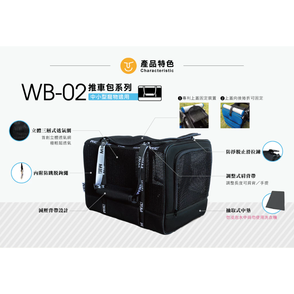 機車族必備的「踏板神包」！WILL WB-02 極緻輕量系列：極致通風、硬底不塌陷，給毛孩最穩定的移動小空間
