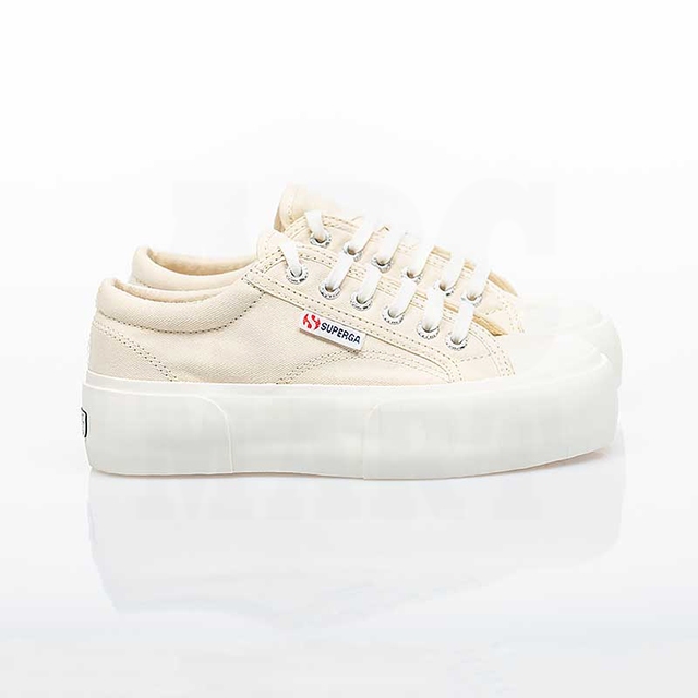 SUPERGA 厚底帆布鞋 Stripe Platform SP3N11SWW2